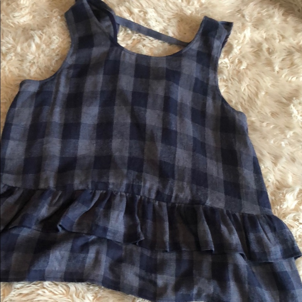 Tank top with ruffles